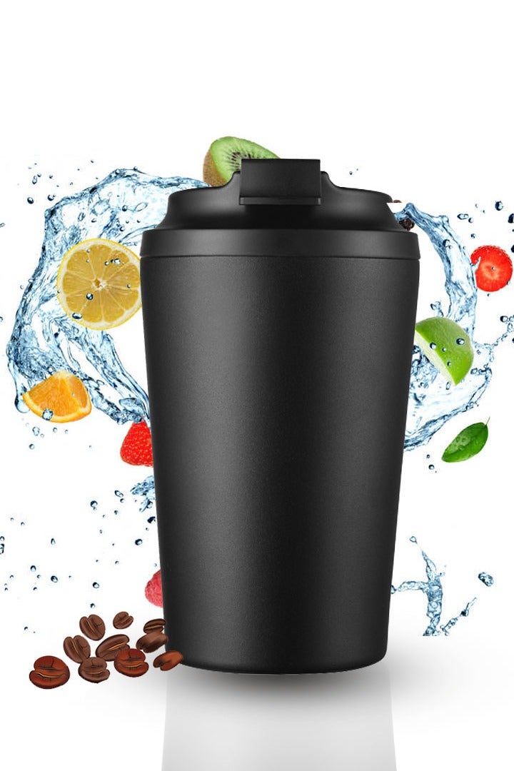 بيوينتي كوب قهوة 350 مل - كوب متنقل عازل للحرارة - 12 أونصة - كوب صغير للسفر - Image 1