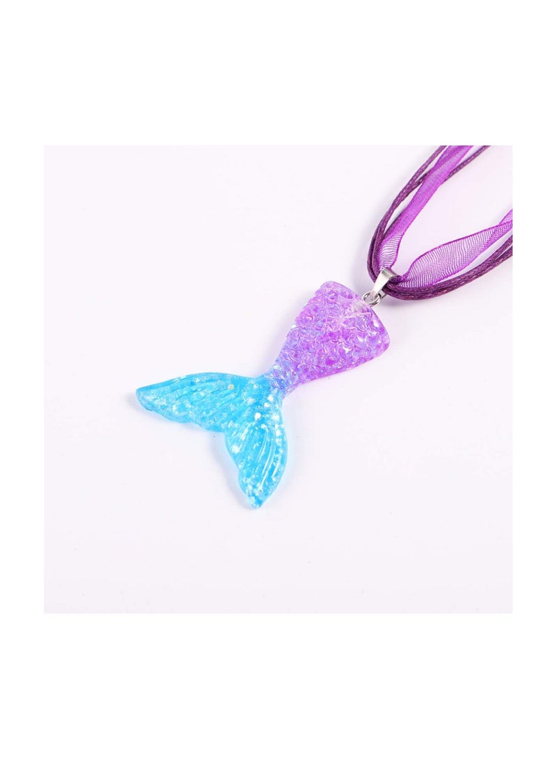 GGOOT 6pcs Mermaid Necklace Fishtail Pendant Necklace Mermaid Tail Jewelry Fashion Necklace Jewelry Chain for Women and Girls - Image 4
