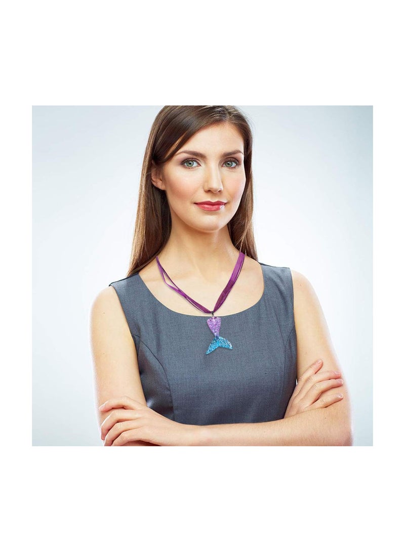 GGOOT 6pcs Mermaid Necklace Fishtail Pendant Necklace Mermaid Tail Jewelry Fashion Necklace Jewelry Chain for Women and Girls - Image 3