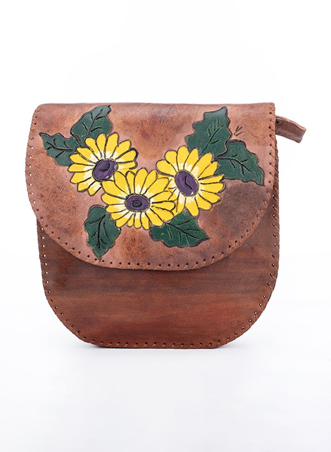 Sheer Fashionable Leather Crossbody Bag - Image 1