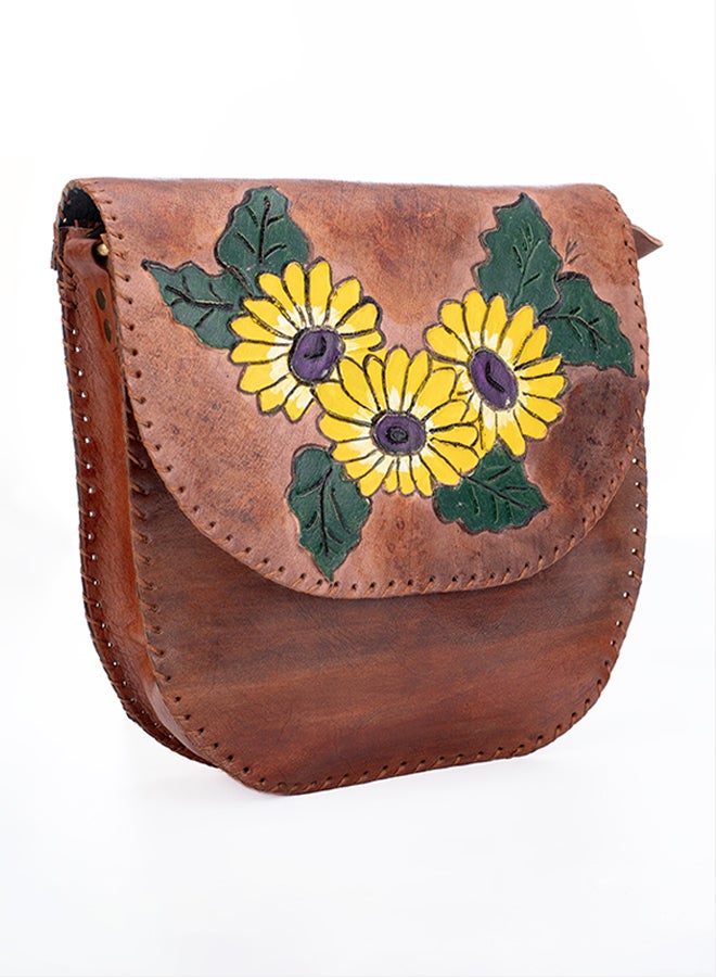 Sheer Fashionable Leather Crossbody Bag - Image 2