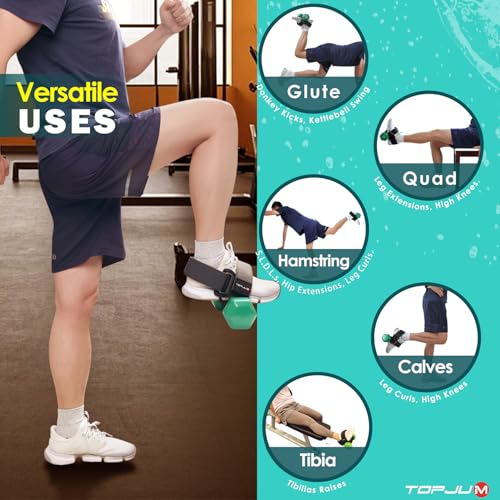 TOPJUM Original Dumbbell Foot Attachment Dumbbell Attachment for Weight Lifting Tibialis Trainer Kettlebell Converter Leg Equipment for Leg Curls Hamstring Curls Leg extensions - Image 3