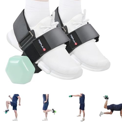 TOPJUM Original Dumbbell Foot Attachment Dumbbell Attachment for Weight Lifting Tibialis Trainer Kettlebell Converter Leg Equipment for Leg Curls Hamstring Curls Leg extensions - Image 1