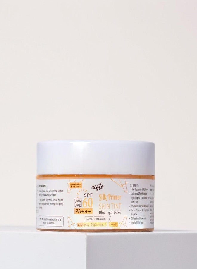 Aegte Blue Light filter Silk Primer Skin Tint with SPF 60 PA+++ Ant-aging & Lightweight Medium to Natural Coverage BB Foundation - Image 1