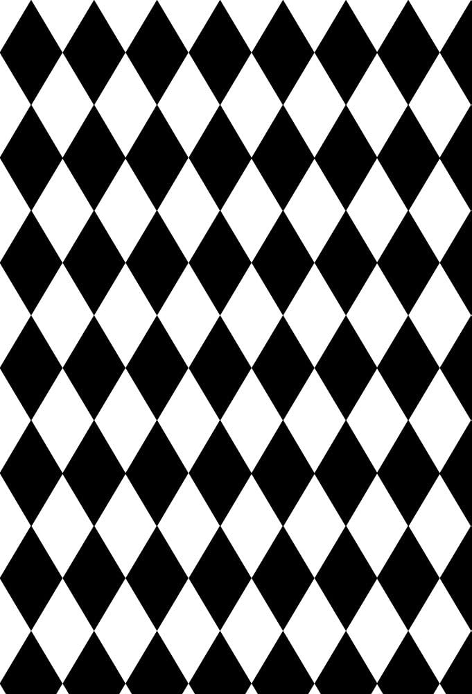 Laeacco 6X8FT Vinyl Photography Background Mosaic Theme Black and White Rhombus Pattern Design Backdrop Party Artistic Children Adults Photo Backdrop 18W x25H M Photo Studio Prop - Image 2