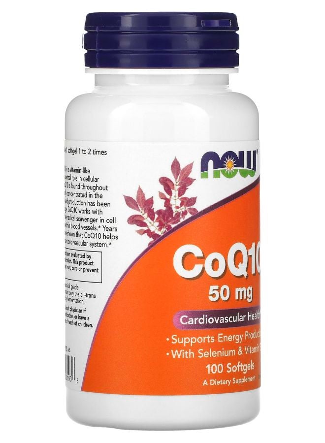 now CoQ10 50 mg 100 Softgels - Image 2