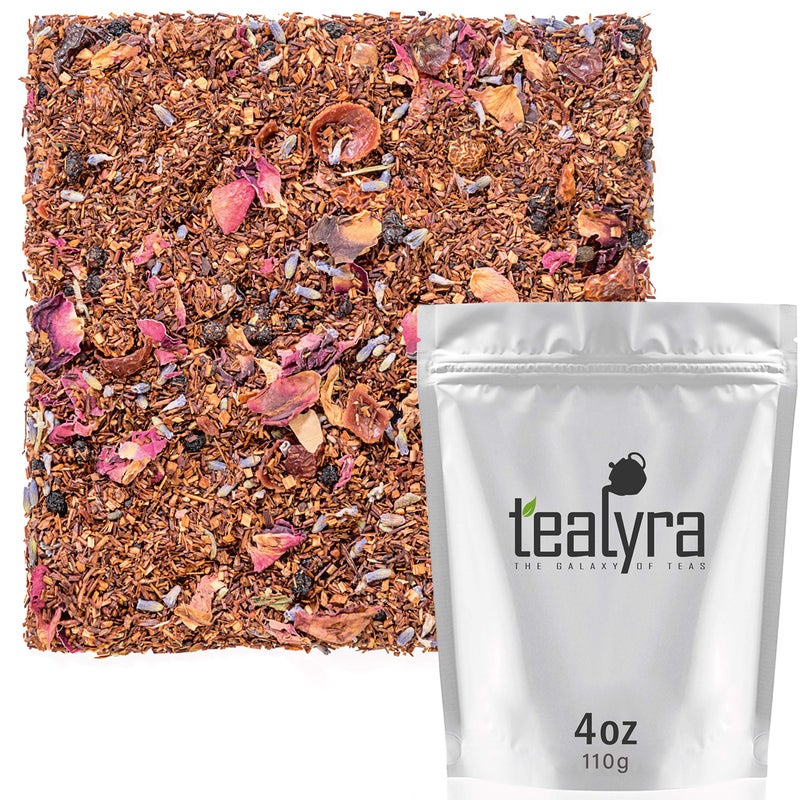 Tealyra - Rooibos Roman Province - Red Bush - Lavender and Blueberries - Herbal Loose leaf Tea - Caffeine-Free - Relaxing Tea - All Natural - 110g (4-ounce) - Image 1