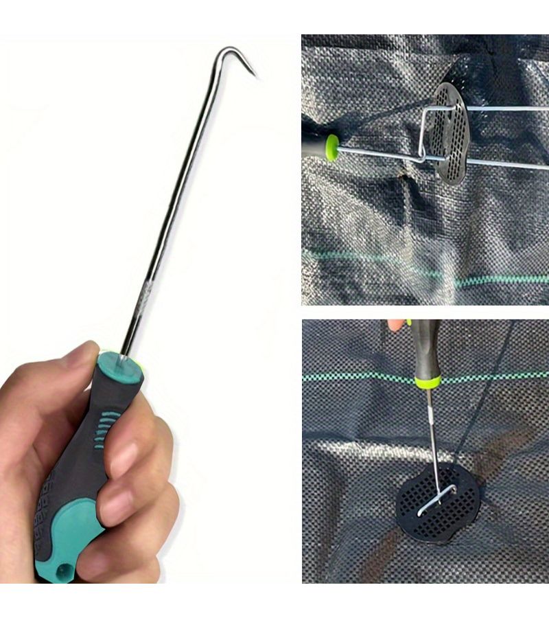 Extended 24cm Manual Lawn Loosener U Shaped Ground Nail Removal Hook for Garden Cracks Pavement Joints Weeding Soil Clearing Seam Cleaning Tool - Image 4