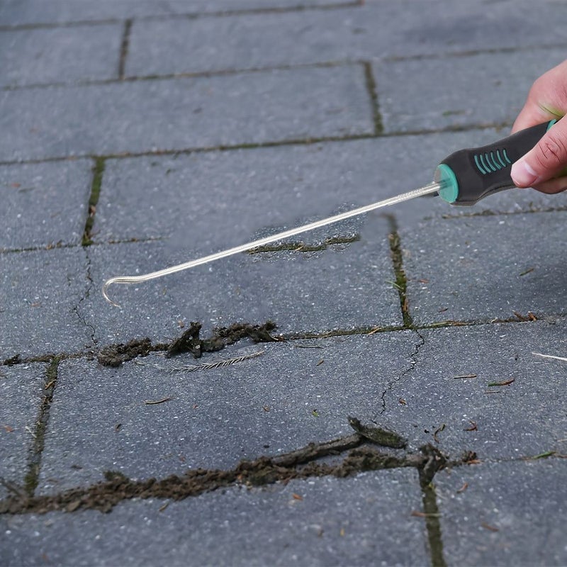 Extended 24cm Manual Lawn Loosener U Shaped Ground Nail Removal Hook for Garden Cracks Pavement Joints Weeding Soil Clearing Seam Cleaning Tool - Image 1
