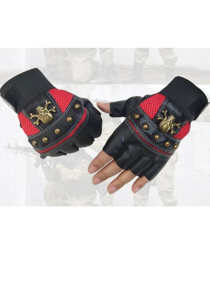 Generic Half-finger gloves for gym and motorcycle riding 