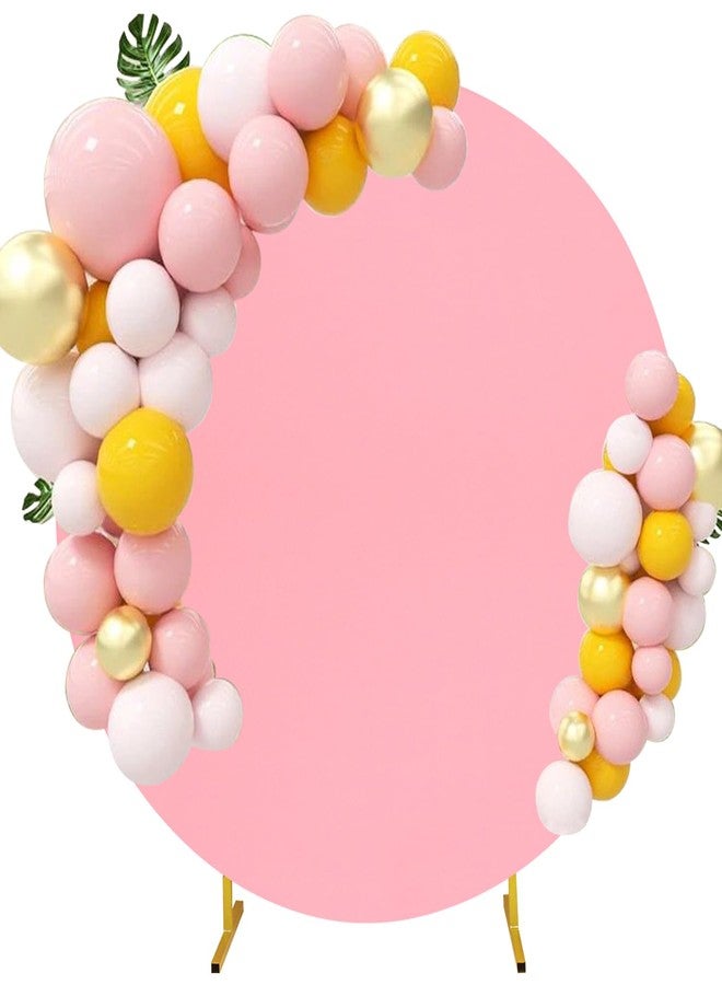 Fivenl 6.6FT Round Wedding Arch Cover for 6.6FT Circle Arch Stand, Thick Polyester Fabric Adjustable Circle Arch Backdrop Cover for Wedding Birthday Party Baby Shower Photography Decoration（Pink） - Image 1