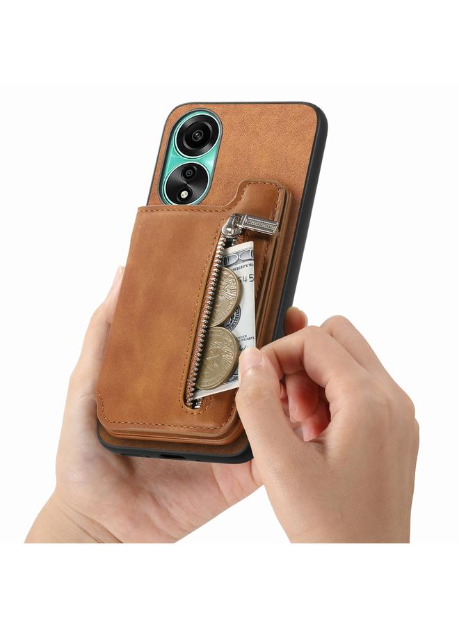 اس-توب جراب خلفي لهاتف OPPO A3 Pro Retro MagSafe مزود بسحاب وحقيبة بطاقات - Image 5