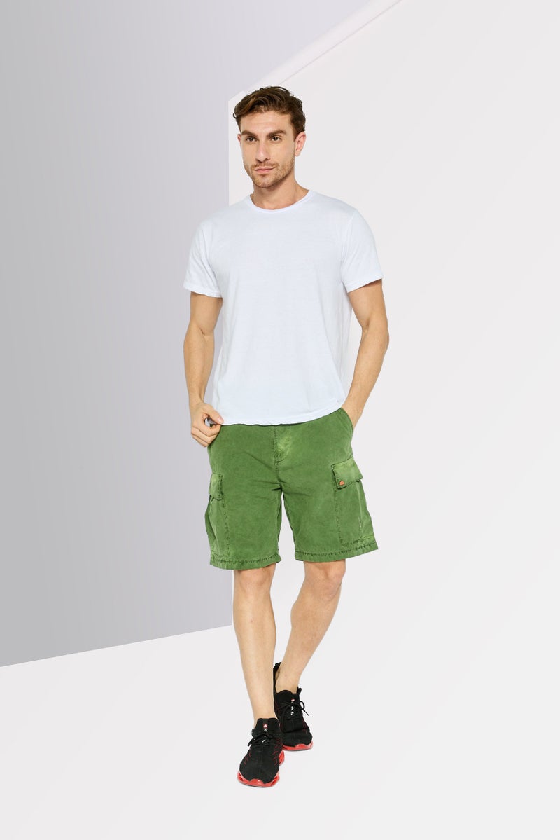 Sundek Men Brand Logo Cargo Shorts, Green - Image 2