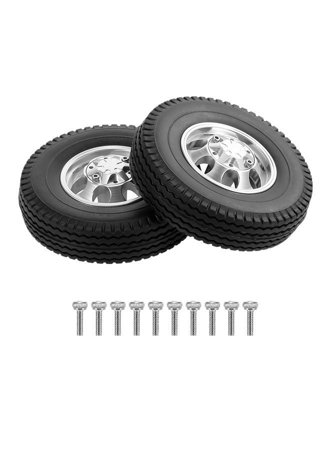 NIBEMINENT 2-Piece Trailer Front Wheels With 7 Spokes Set