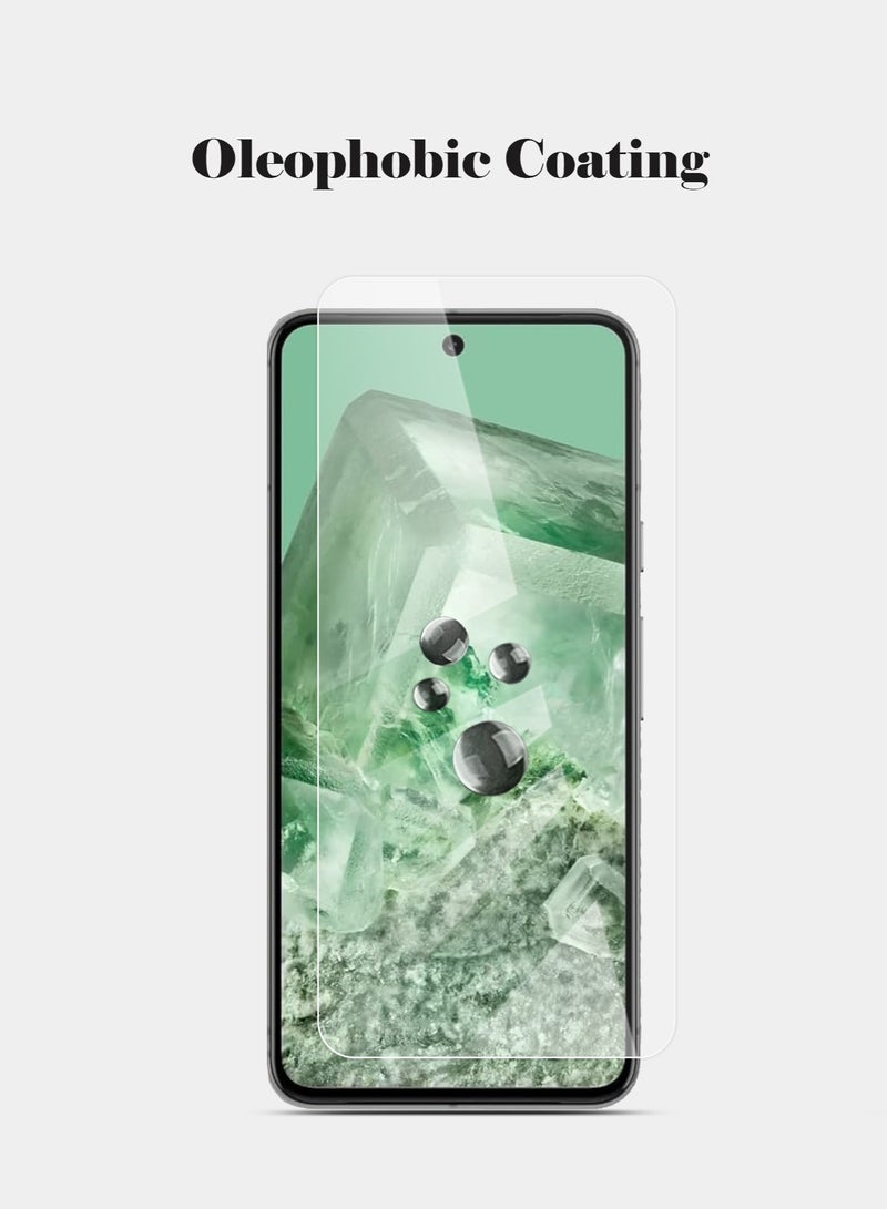 Techie مجموعة حافظة وواقي شاشة 2 في 1 لهاتف Google Pixel 8 - حافظة شفافة من مادة TPU مع واقي شاشة من الزجاج المقوى عالي الدقة - Image 2