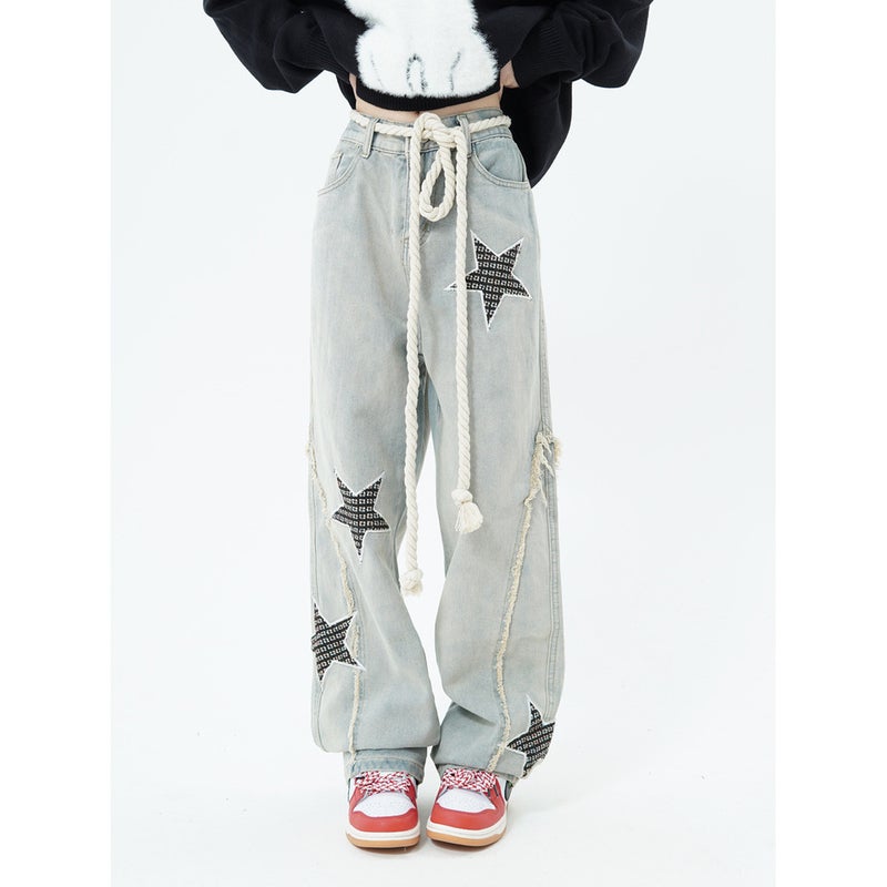 Unisex Classic Denim Jeans Loose Fit Daily Outdoor Wear - Image 2