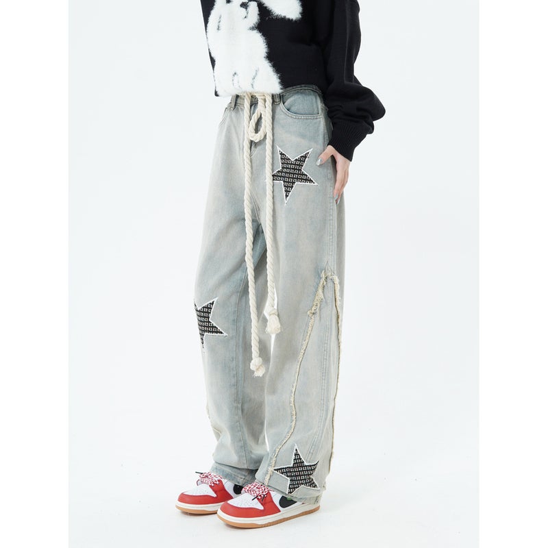 Unisex Classic Denim Jeans Loose Fit Daily Outdoor Wear - Image 3