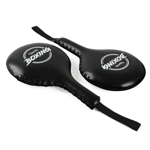 Valleycomfy 2 Pack Boxing Target PaddlesTaekwondo Kick PadsMMA Punching PaddlesKickboxing Striking Target PadsMartial Arts Training PaddlesBlack - Image 3