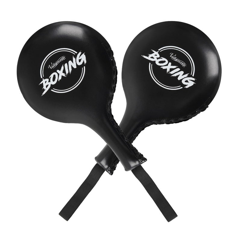 Valleycomfy 2 Pack Boxing Target PaddlesTaekwondo Kick PadsMMA Punching PaddlesKickboxing Striking Target PadsMartial Arts Training PaddlesBlack - Image 2