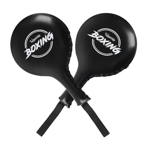 Valleycomfy 2 Pack Boxing Target PaddlesTaekwondo Kick PadsMMA Punching PaddlesKickboxing Striking Target PadsMartial Arts Training PaddlesBlack - Image 1