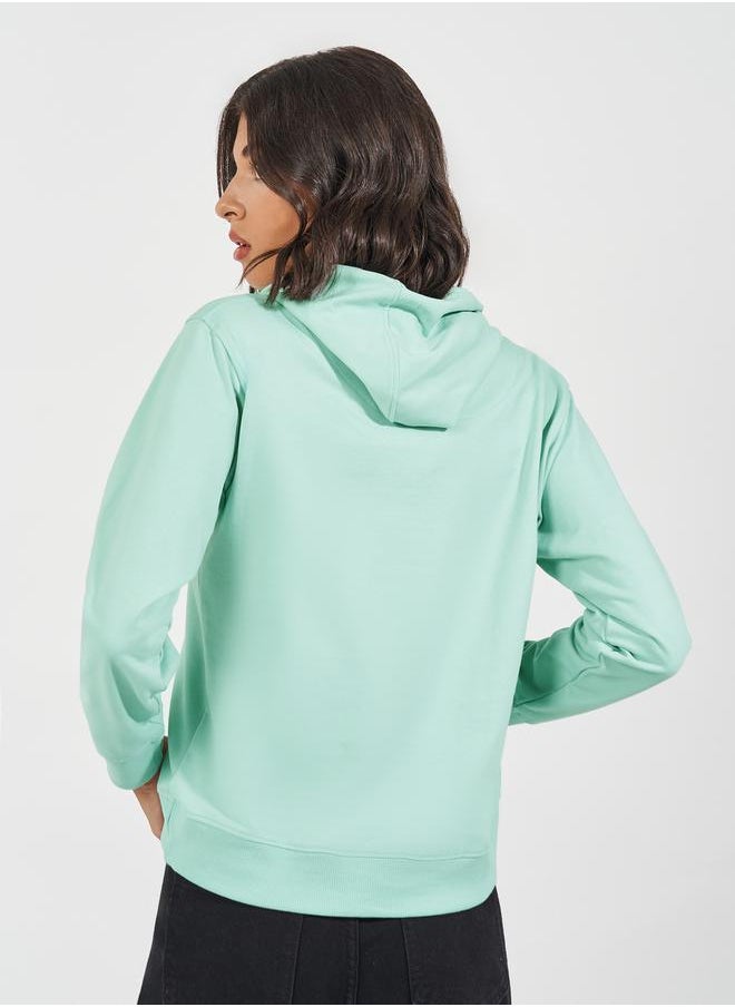 Styli - Regular Fit Slogan Print Hoodie - Image 1