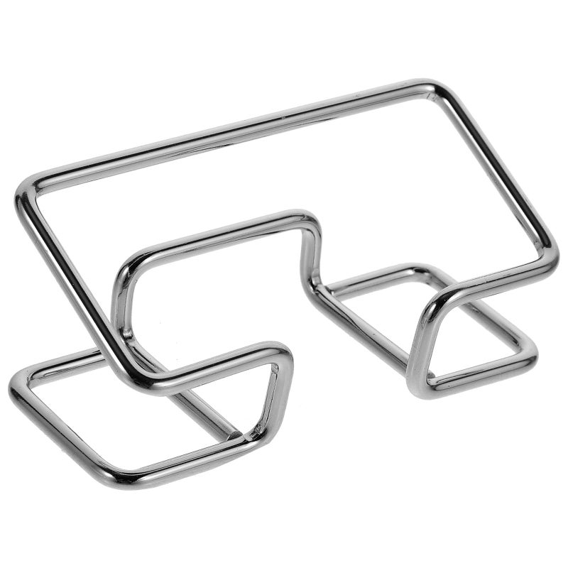 Gold Metal Business Card Holder Desk Organizer Display Stand with Wire Frame - Image 2