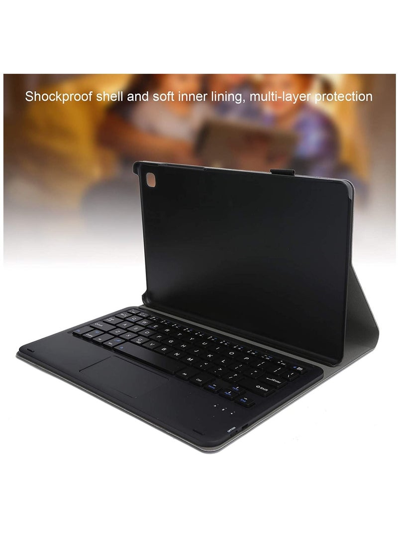 حافظة لوحة المفاتيح Galaxy Tab A7 10.4 2020 SM T500 / T505 / T507 حافظة جلدية فاخرة قابلة للفصل لوحة مفاتيح بلوتوث لاسلكية سوداء