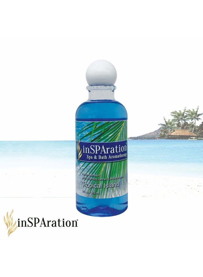 inSPAration Spa and Bath Aromatherapy 370X Spa Liquid, 9-Ounce, Tropical Island - Image 2