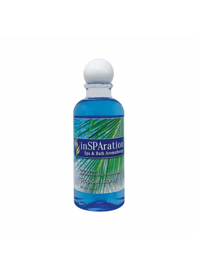 inSPAration Spa and Bath Aromatherapy 370X Spa Liquid, 9-Ounce, Tropical Island - Image 1