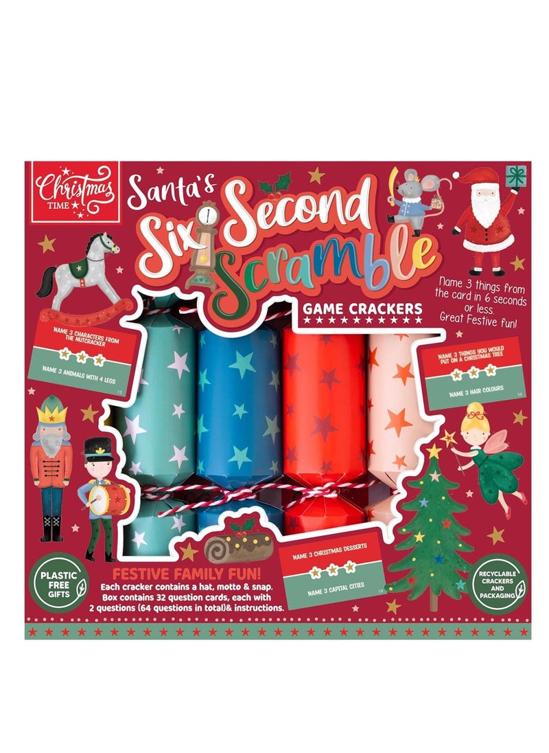 RSW - Rsw Christmas Game Six Second Scramble 9Inches Crackers, 6 Pcs Pcs Pack - Image 1