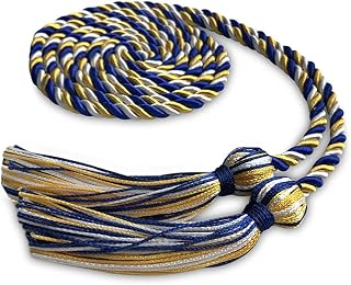 Endea Graduation Single Honor Cord Three-Color (Royal Blue/Gold/White) - Image 1