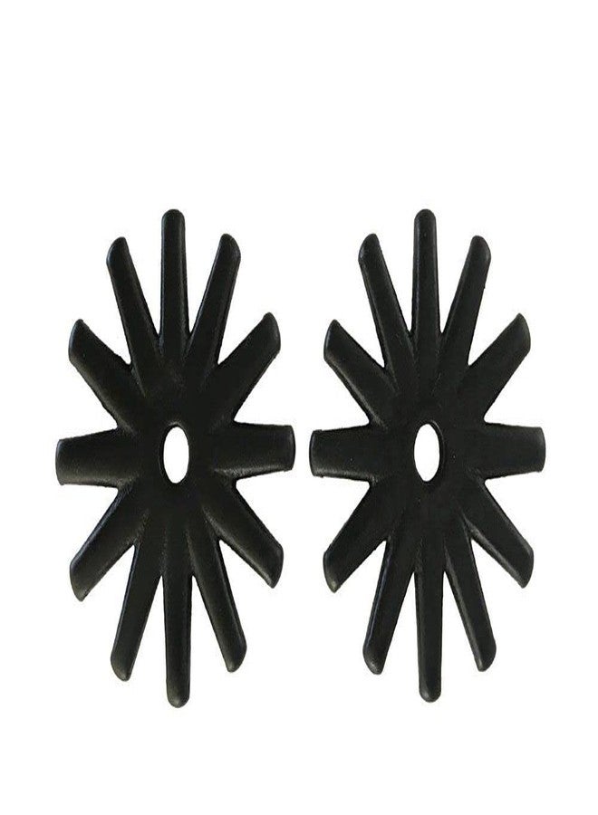 AJ Tack Spur Rowels Black 1 5/8" x 12 pt - Image 1