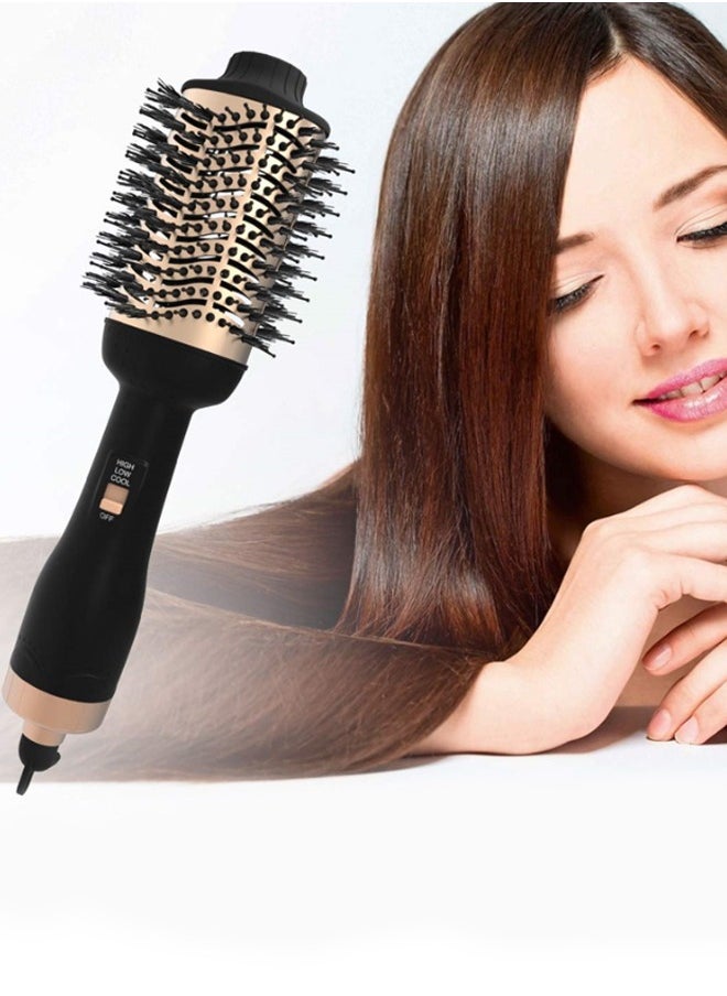 Generic - 3-in-1 Hair Dryer Brush, Hot Air Brush Ionic Heated Round Brush Makes Hair Smoother,Thermal Brush Get Natural Curls, Easy to Use, 30S Fast Heating - Image 1