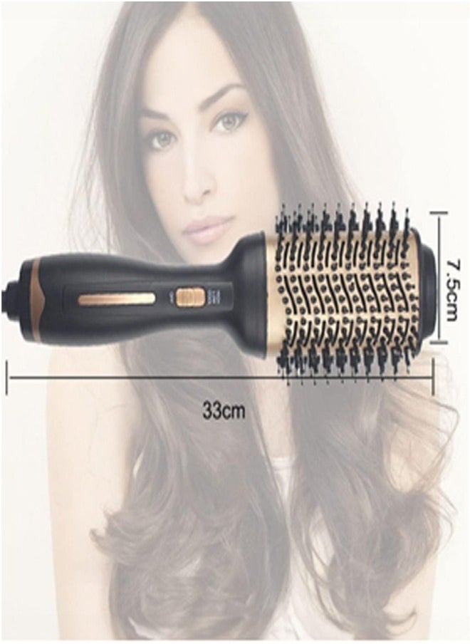 Generic - 3-in-1 Hair Dryer Brush, Hot Air Brush Ionic Heated Round Brush Makes Hair Smoother,Thermal Brush Get Natural Curls, Easy to Use, 30S Fast Heating - Image 1