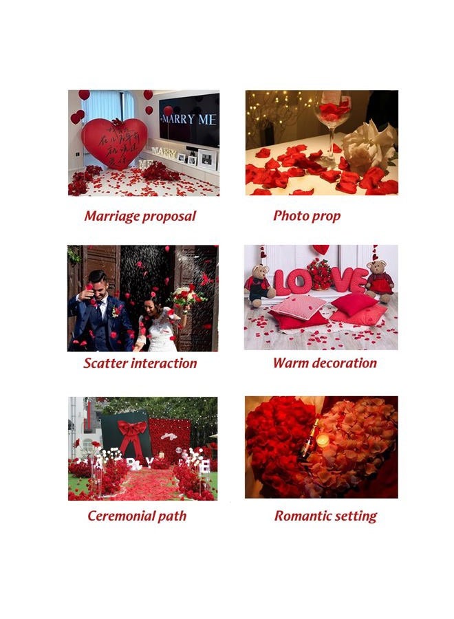 YOOHUA 4500PCS Dark Red Artificial Rose Petals for Romantic Night, Wedding, Party, Anniversary Flower Decorations - Image 4