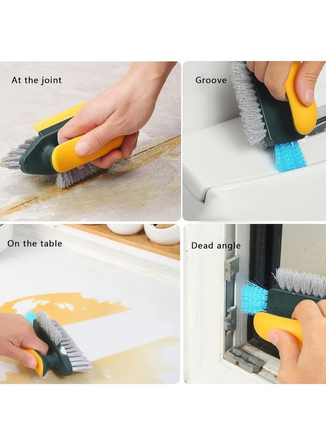 SHUTTLE ART 4 in 1 Tile Grout Cleaner Brush with Squeegee, V-Shape Gap Scrub Brush Crevice Cleaning Brush Tools,Multifunctional Scrubbing Floor Brush for Cleaning Corner - Image 4