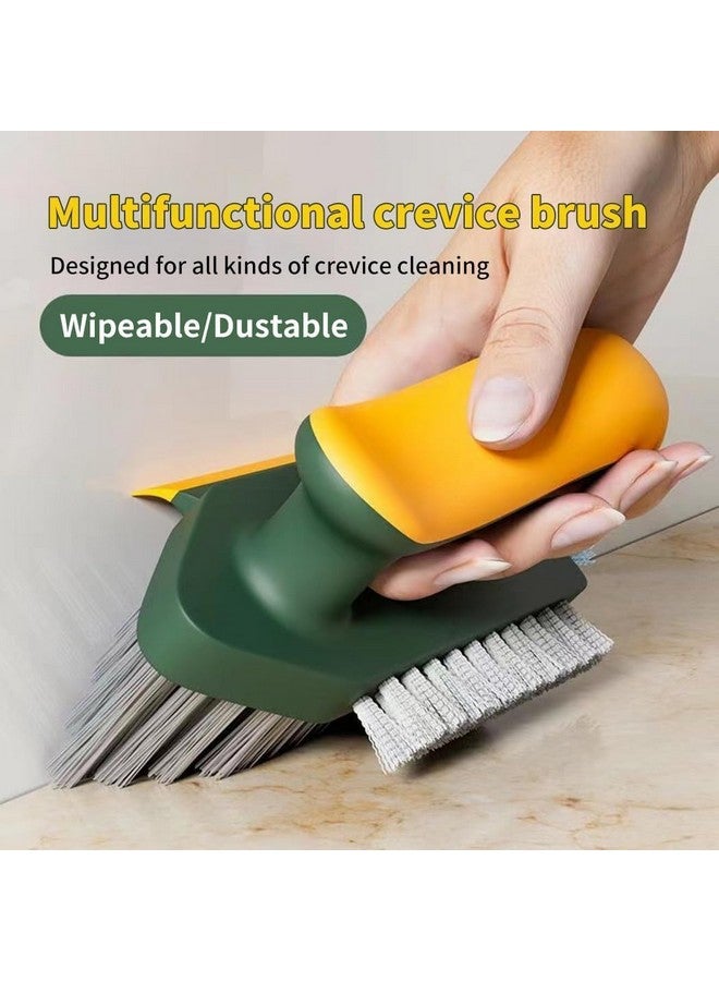 SHUTTLE ART 4 in 1 Tile Grout Cleaner Brush with Squeegee, V-Shape Gap Scrub Brush Crevice Cleaning Brush Tools,Multifunctional Scrubbing Floor Brush for Cleaning Corner - Image 3
