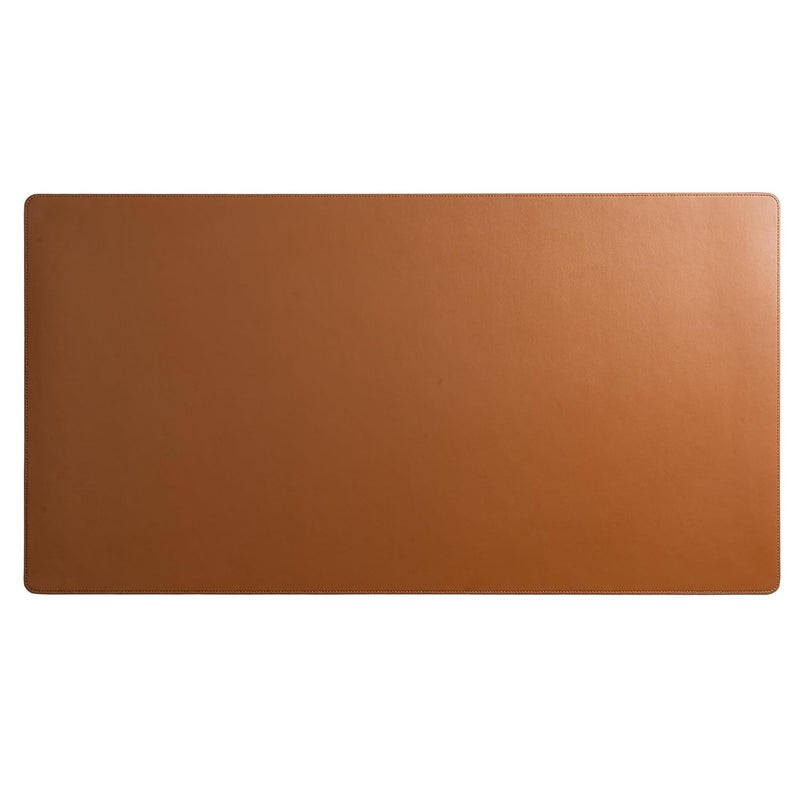 Daily Objects Reversible Desk Matte Sand Premium Vegan Leather Desk Mat|Anti-Skid|Anti-Slip|85 * 45cm|Spread Turf Desk/Laptop Mat for Work from Home/Gaming- Extended Mouse pad and Keyboard Desk-Tan - Image 4