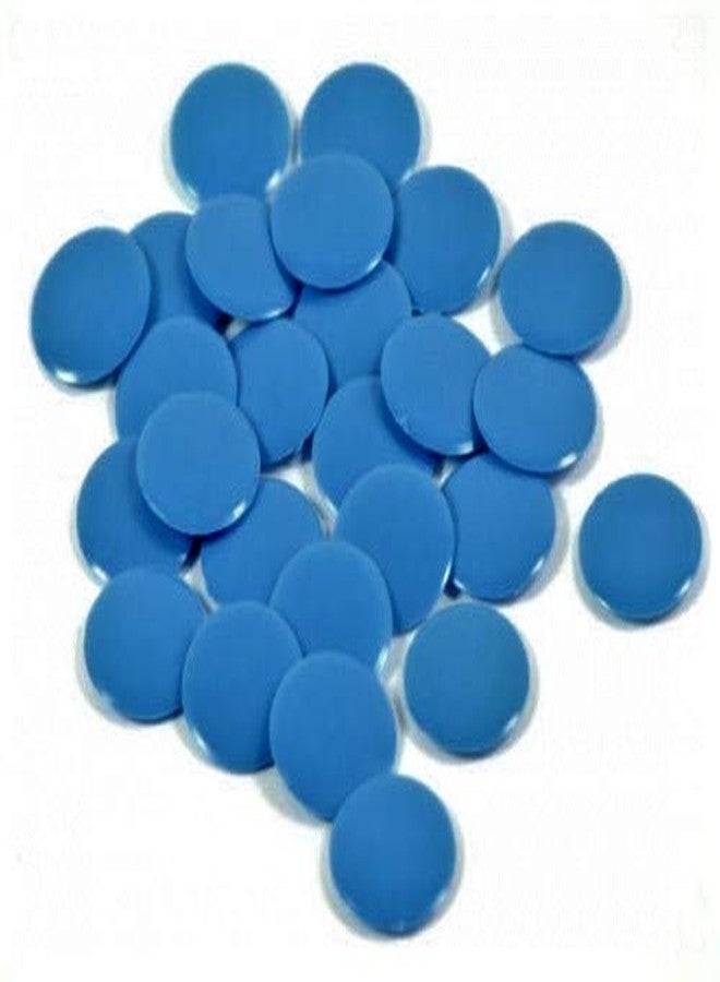 Nimida Plastic Round Plain Coin/Token/Chips for Board Games and Other uses - Colour - Blue| 200 Coins - Image 1