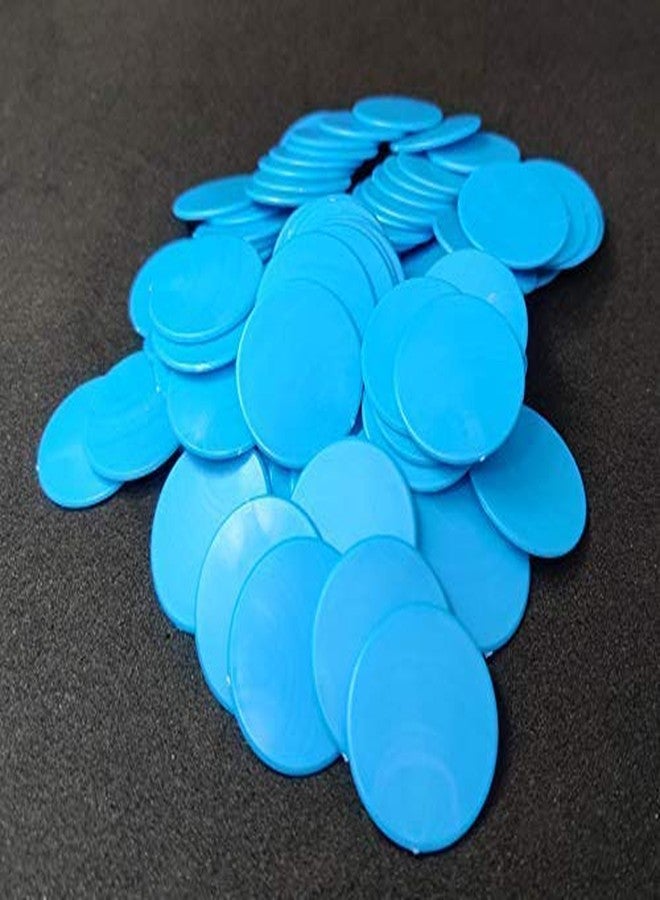 Nimida Plastic Round Plain Coin/Token/Chips for Board Games and Other uses - Colour - Blue| 200 Coins - Image 2