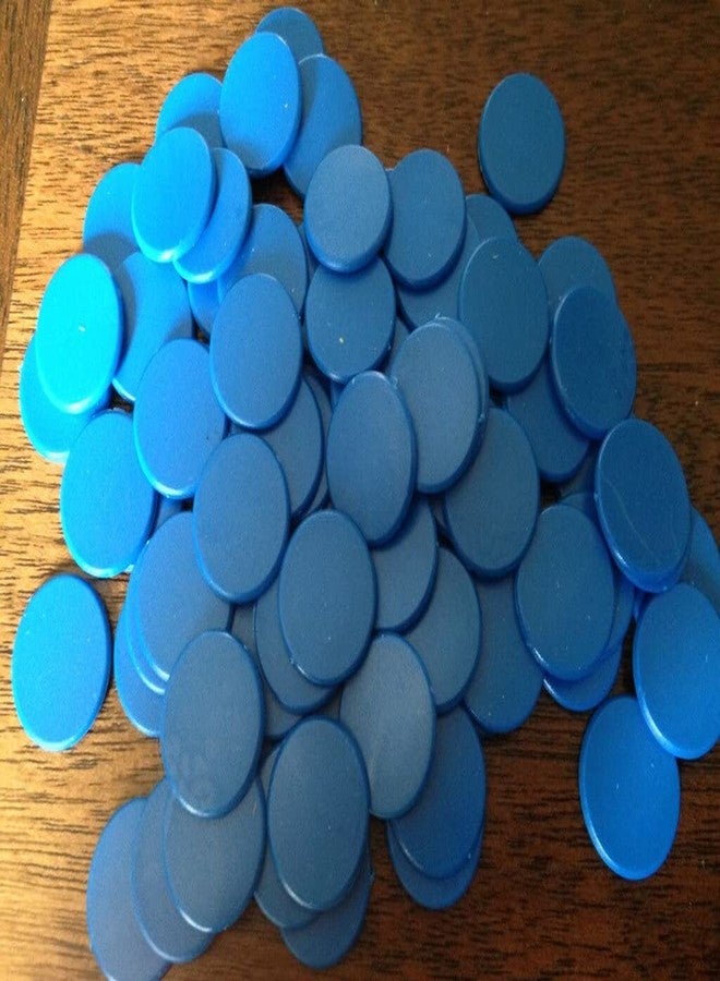 Nimida Plastic Round Plain Coin/Token/Chips for Board Games and Other uses - Colour - Blue| 200 Coins - Image 5