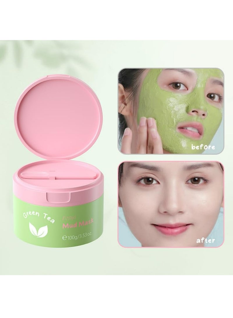 فيني قناع الشاي الأخضر للبشرة الزيتية والمزيجة - تقليل المسام، العناية بالبقع، توازن الزيت والترطيب مع الماتشا - قناع الوجه لتوضيح البشرة النظيفة، 100 غرام / 3.5 أوقية - Image 5