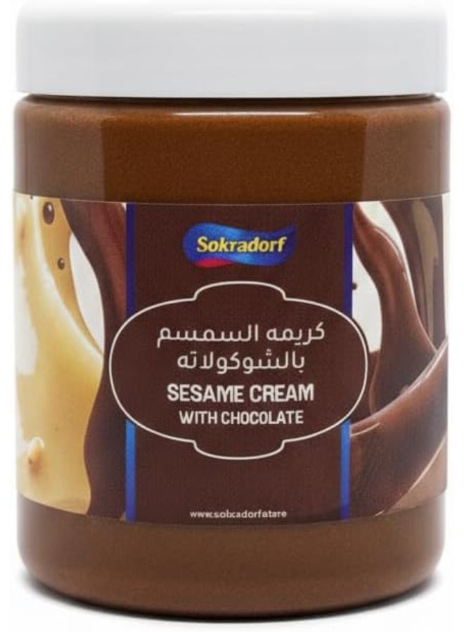 سوكرادورف سوكردورف كريمة سمسم بالشوكولاتة 300 جم  بدون سكر أبيض وبدون زيوت مهدرجة - Image 1