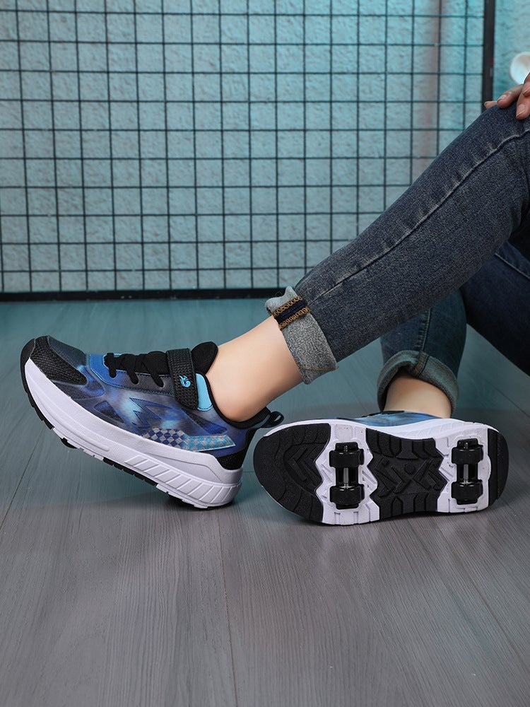 Heelys Shoes For Girls, Roller Skates, Double-Wheeled Student Children'S Skating Sneakers With Detachable Wheels - Image 5