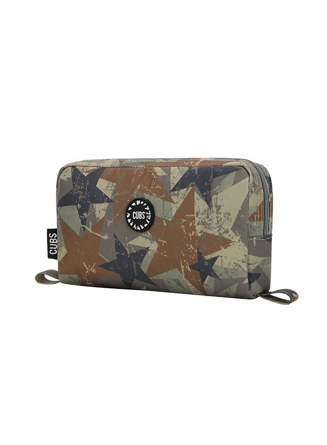 CUBS Star Print Waterproof pencil case pouch with zip closure - Image 2