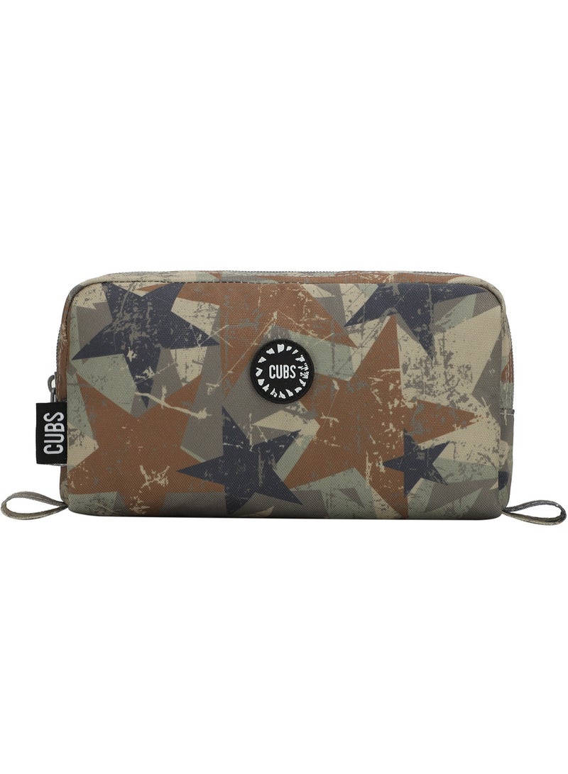 CUBS Star Print Waterproof pencil case pouch with zip closure - Image 1