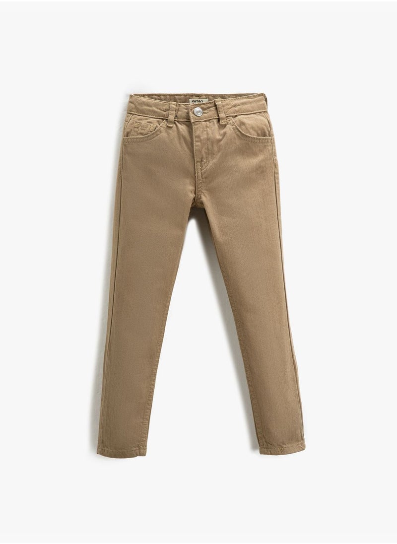 KOTON Basic Trousers Five Pockets Slim Leg  - Image 1