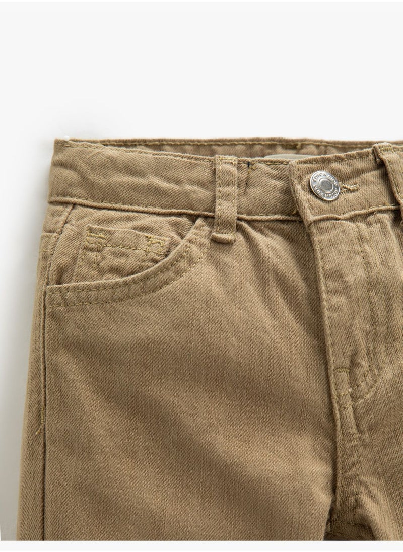 KOTON Basic Trousers Five Pockets Slim Leg  - Image 3