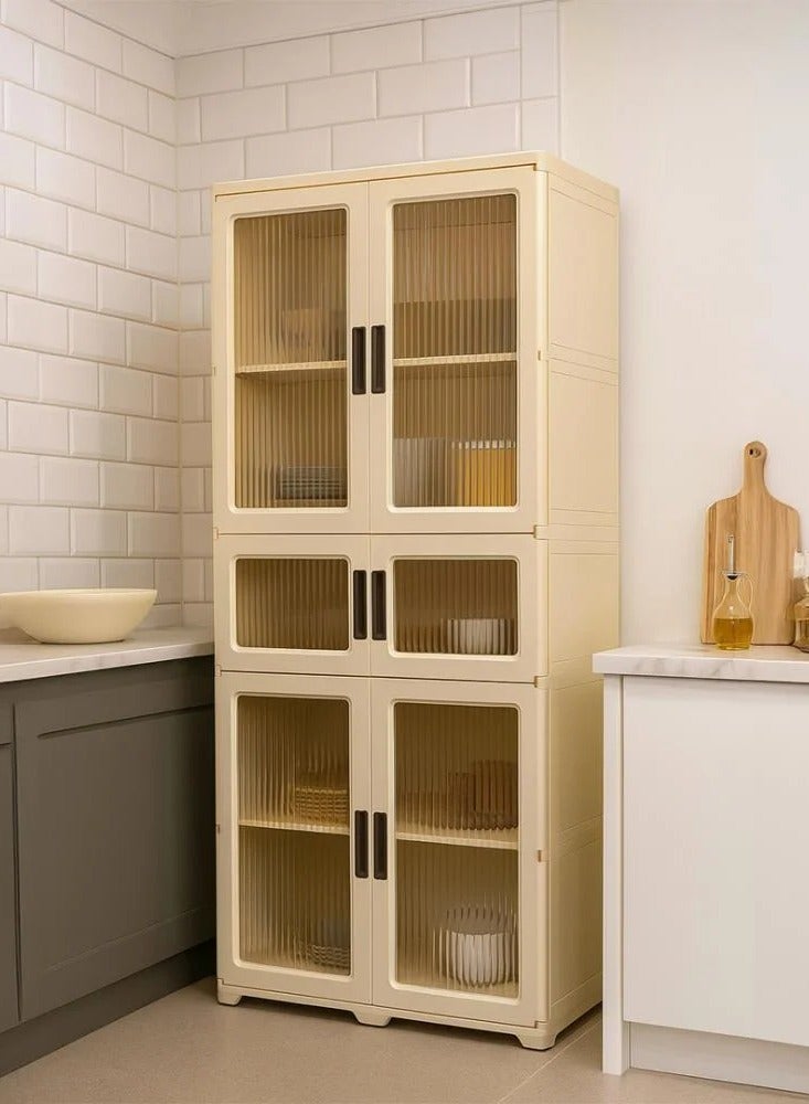 Estilo Multi-purpose plastic storage cabinet with semi-transparent front - Image 1