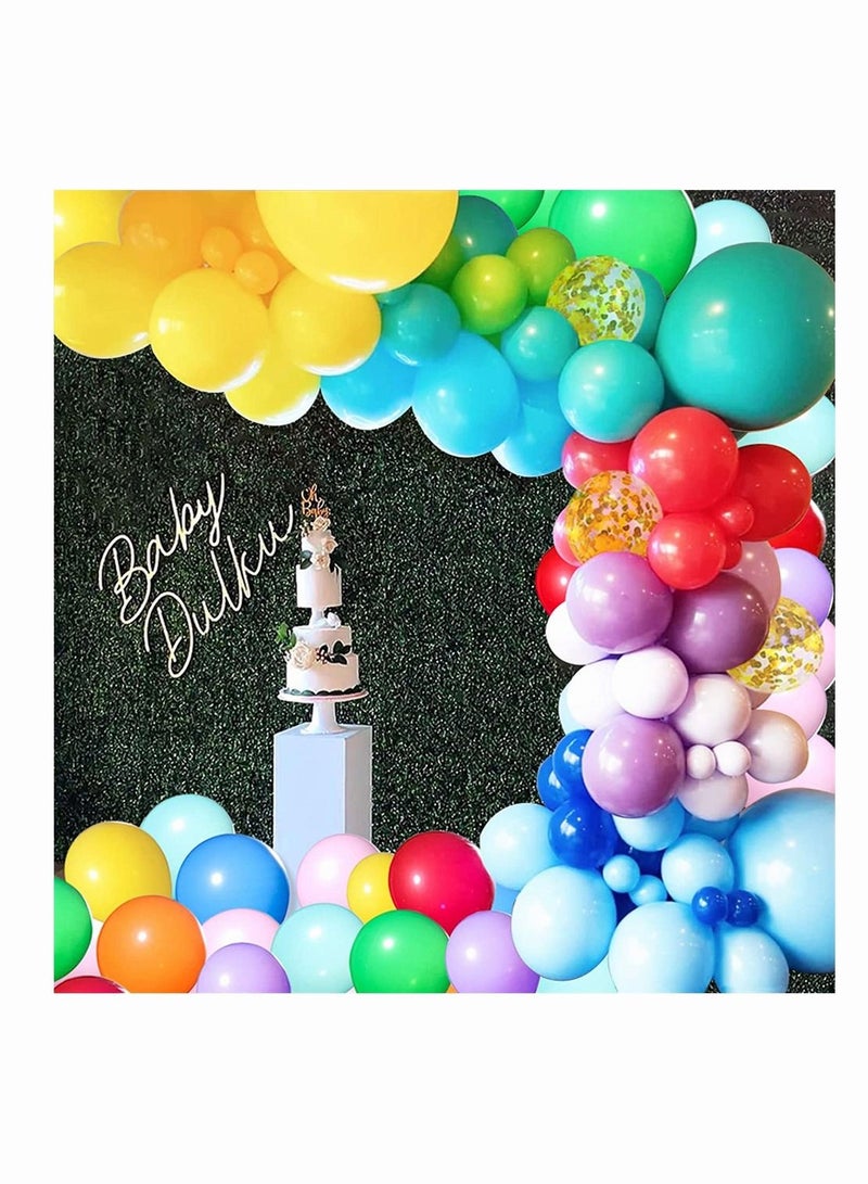SYOSI Balloon Arch Garland 118Pcs Kit Colorful 5Inch 12Inch 18Inch Multicolor Assorted Color Size Balloons for Birthday Wedding Kids Decorations - Image 1